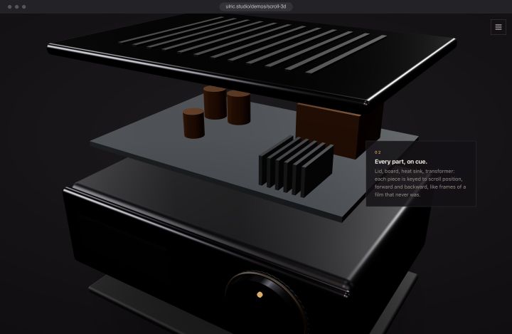 The 3-D scrub screenshot