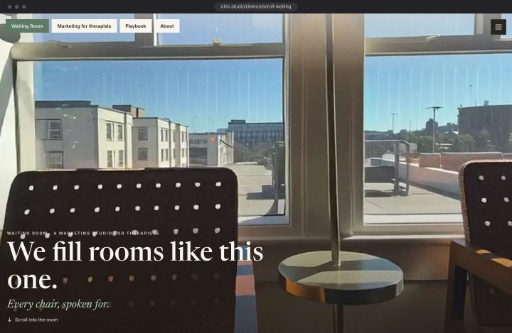 The waiting room screenshot