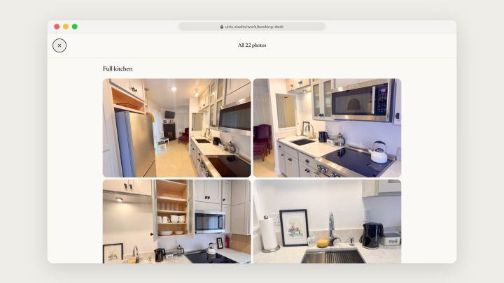 Full listings grid on desktop