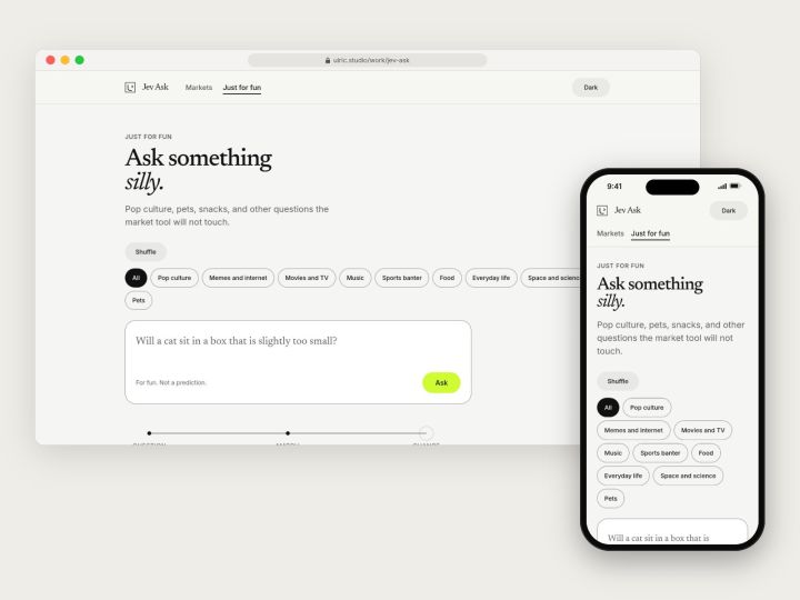 Ask something on desktop and phone