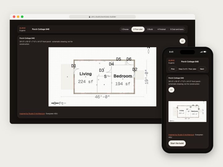 Floor plan on desktop and phone