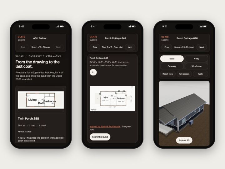 Plan page on three phones