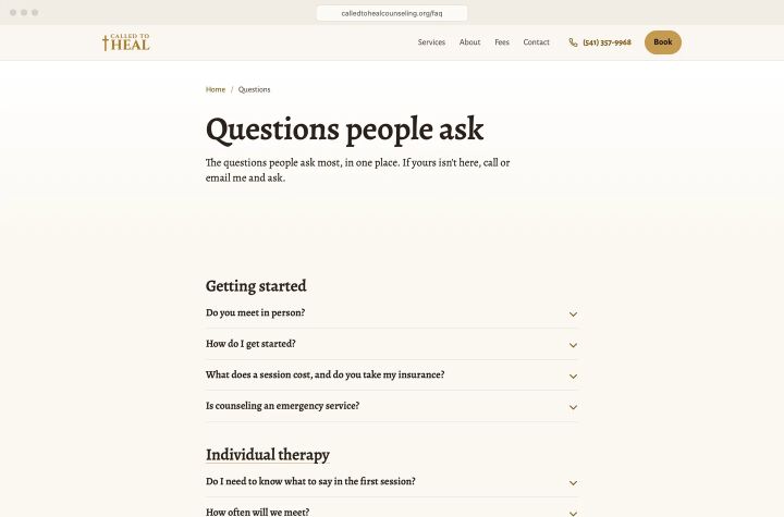Twenty-three questions answered, marked up for answer engines