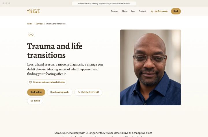 Trauma and life transitions: loss, a hard season, a move, a diagnosis