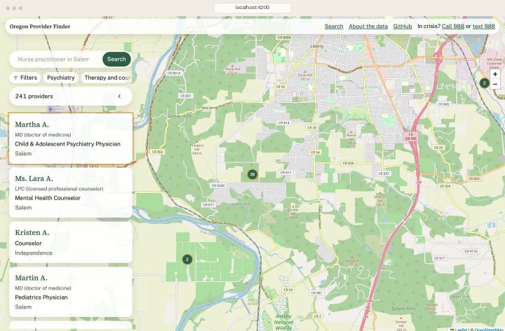 Oregon Provider Finder