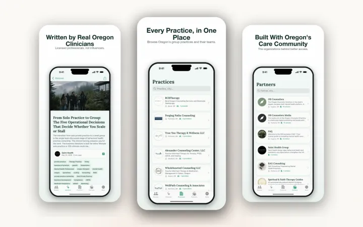 OR Counselor Directory (iOS) — screen 2