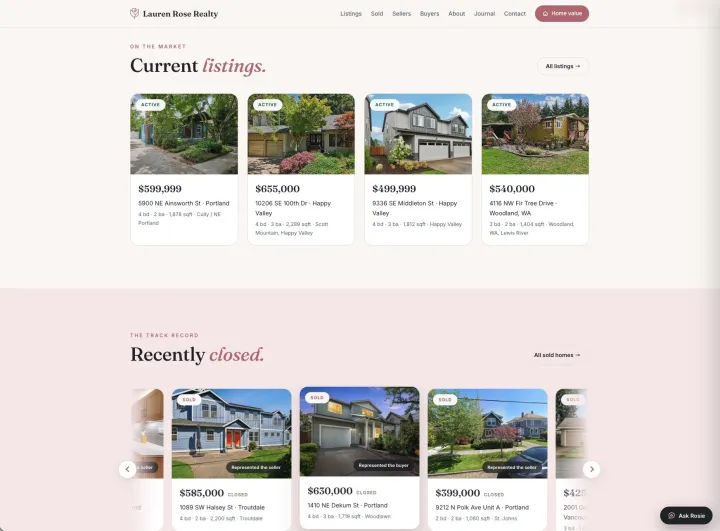 Rose Real Estate — screen 4