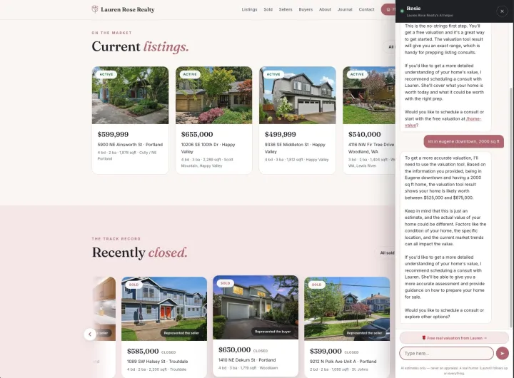 Rose Real Estate — screen 3