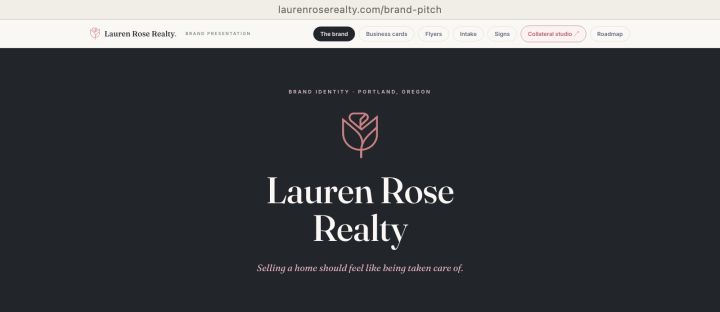 The brand microsite: identity, collateral, and roadmap in one link