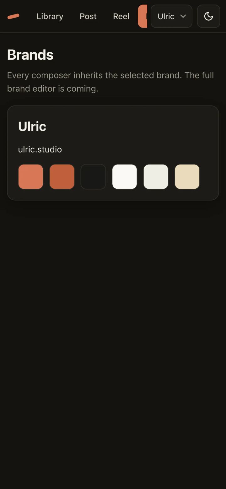 The Reel Creator, the same page on a phone