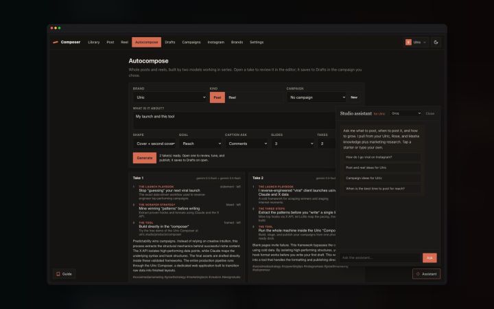 Smart Assistant can help create inspiration