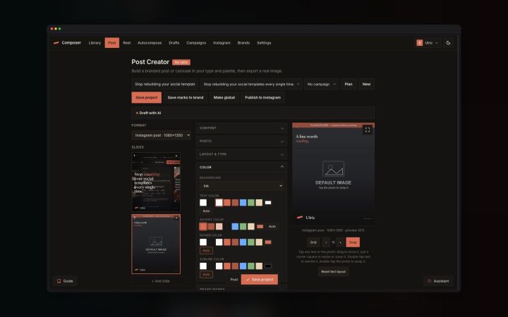 Create stunning posts