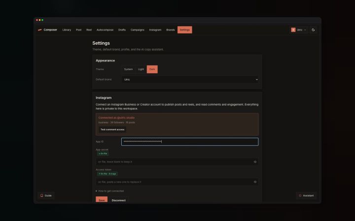 Edit Settings