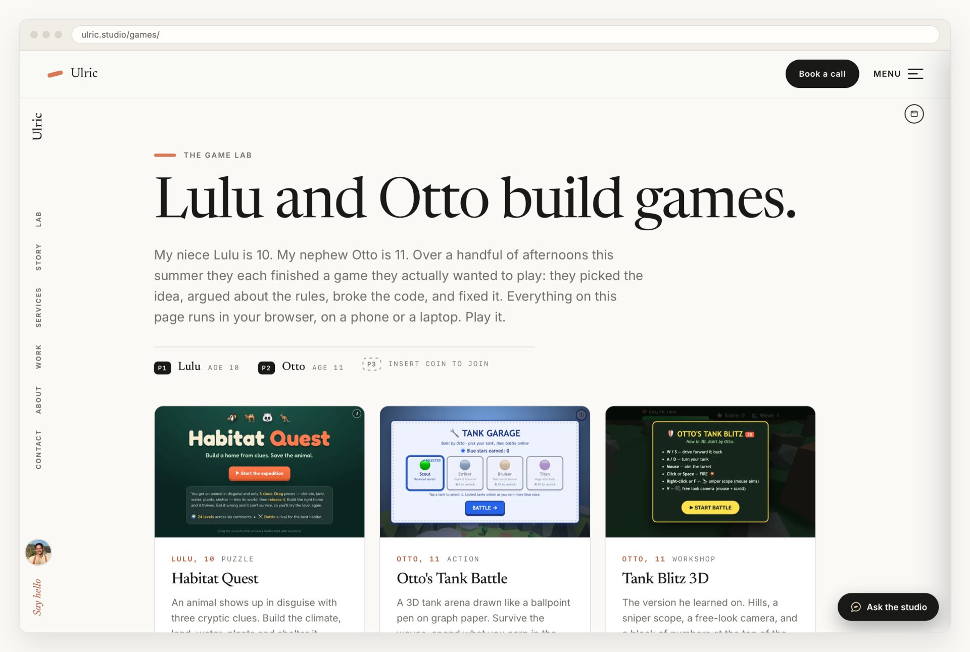 Two kids built games, so I gave games a content type