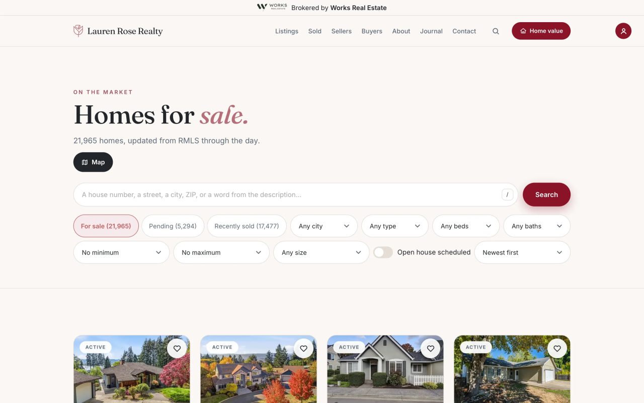 IDX by Ulric: a licensed platform, the site on a desktop screen