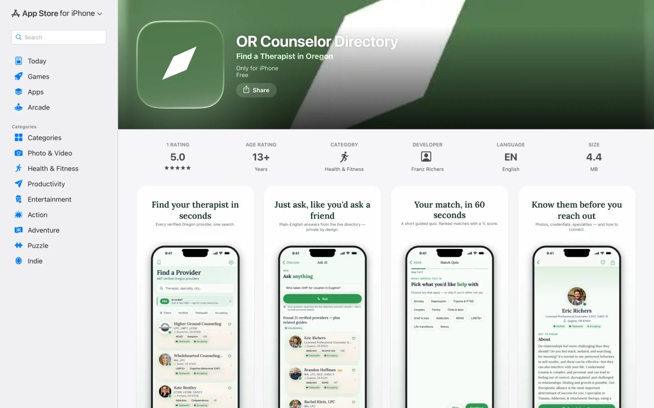 OR Counselor Directory (iOS)