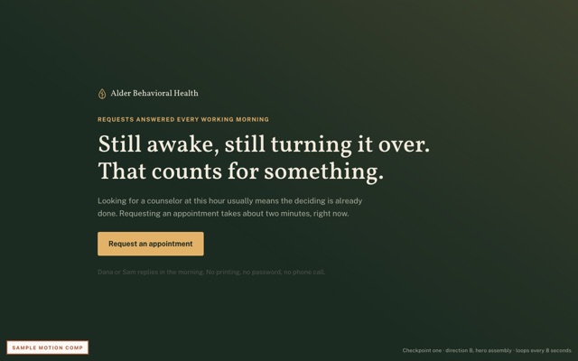 Motion comp, sample deliverable preview