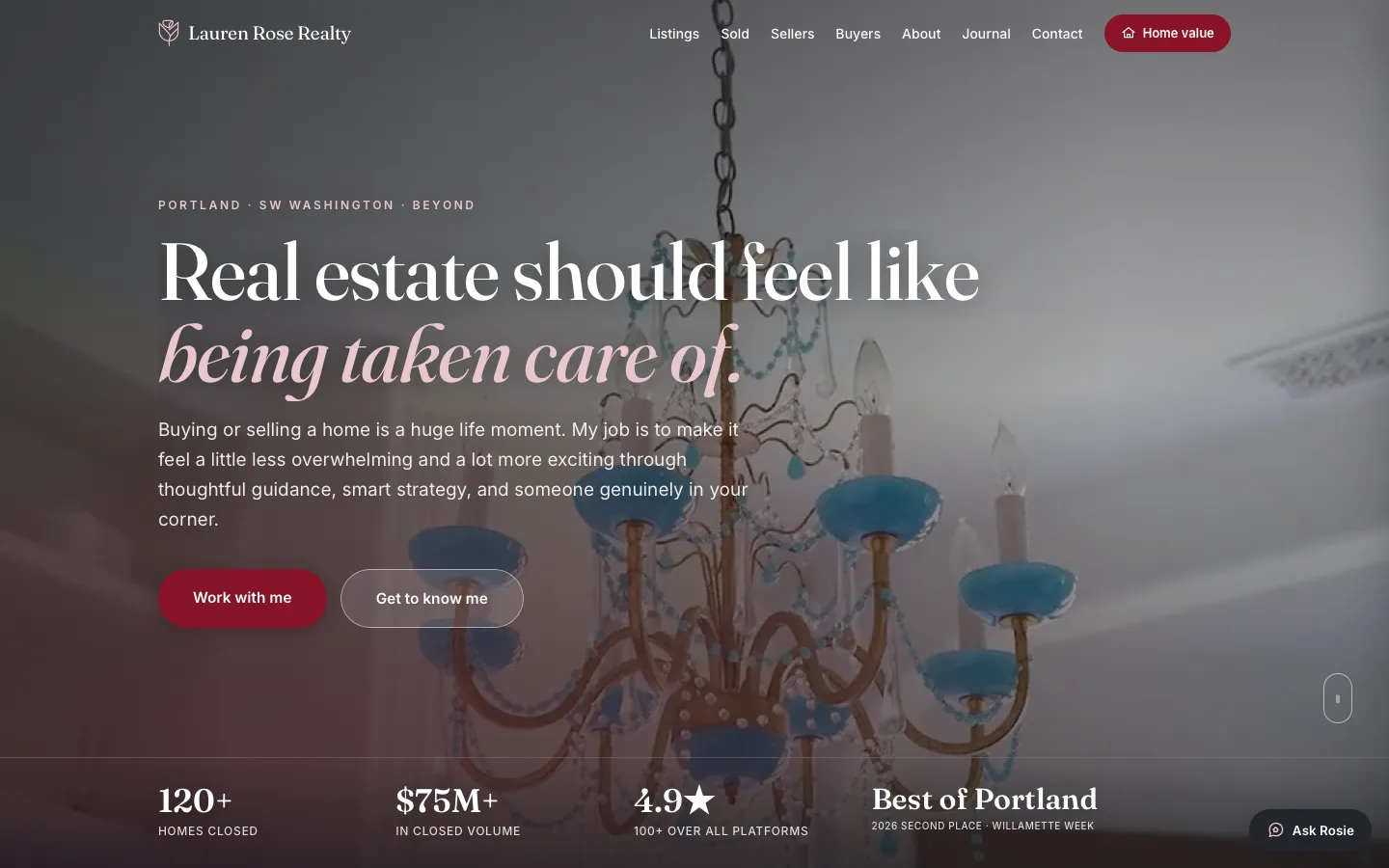A real estate brokerage site on the engine